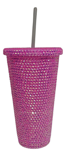 Vaso Xxl Con Strass Rosa Chicle