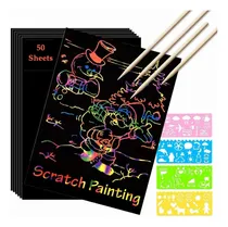 Comprar 50 Hojas Libretas Mágicas Rainbow Scratch Note