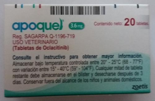 Apoquel Zoetis 3.6mg Caja Con 20 Tabs