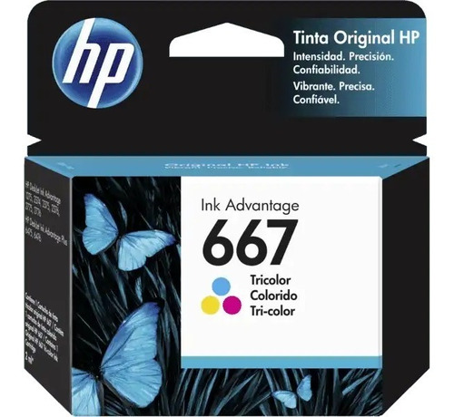 Cartucho Tinta Original Hp 667 Tricolor 1275 2376 2775 6475