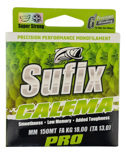 Linha Mono Sufix Calema Pro 0,30mm 33lbs/15kg - 150 Metros