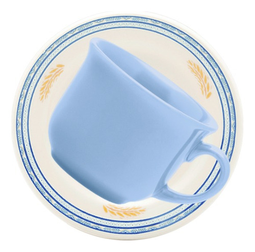 Aparelho De Jantar 30 Peças Grano Azul Biona Donna Grano Grano