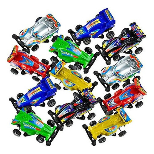 Carros  De Carreras De 2.5in 12 Unidades Colores Varia