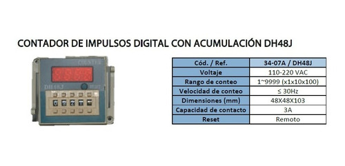  Contador Impulso Acum Dh48j 110/220v Oferta