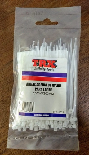 Abraçadeira De Nylon -trx- Transparente-pct C/100- 2,5x100mm