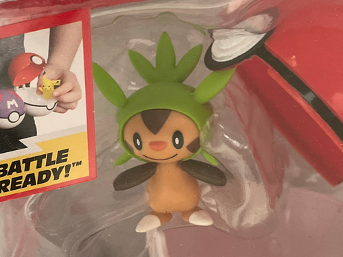 Chespin Y Pokebola Pokemon Battle Ready Clip N Go Pokeball (Usado)