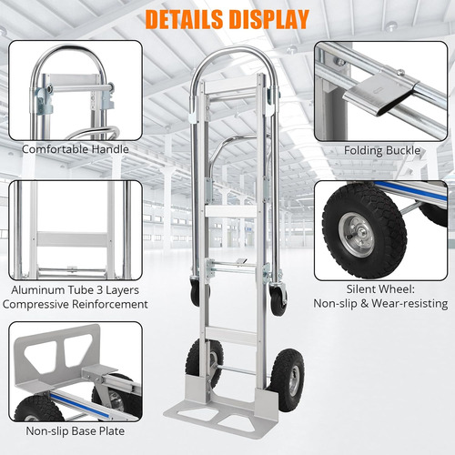 Camión De Mano De Aluminio 2 En 1 Convertible - Materiales D