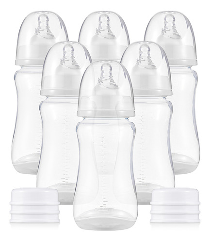 Botella De Leche De Silicona De Grado 6 Para Bebés Con Funda