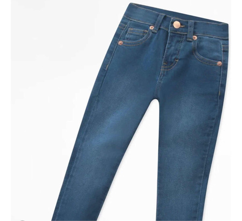 3 Costuras Jeans Strech Para Niña Pantalón