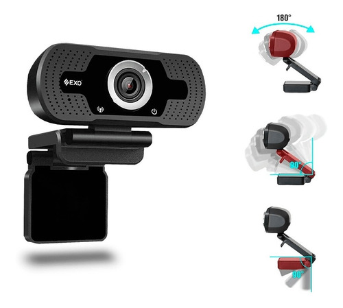 Imagen 4 de 7 de Cámara Webcam Exo Hd 1080p 2 Micrófono Stream Zoom 120°