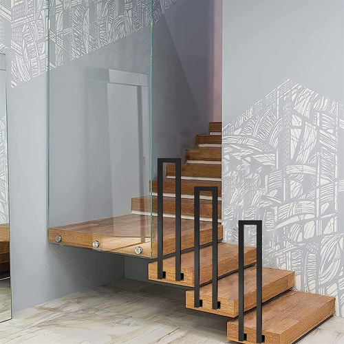 Barandilla Escalera Para Exterior Color Negro Mate Mano Casa
