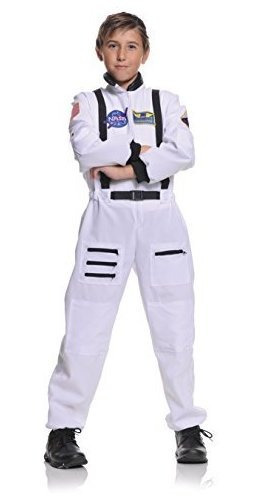 Underwraps Disfraz De Astronauta Para Niños - Blanco, Median