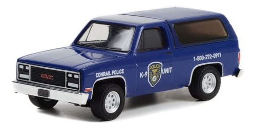 Vehículo Policía Greenlight 1-64 Patrulla Color 1990 Gmc Jimmy Azul