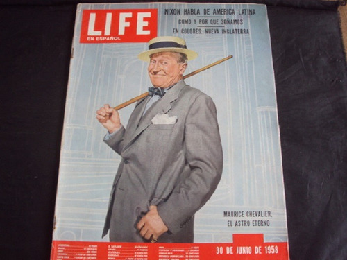 Revista Life En Español (30/6/1958) Tapa Maurice Chevallier
