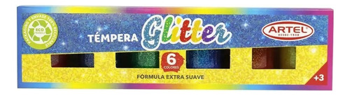 Tempera Glitter Artel 6 Colores