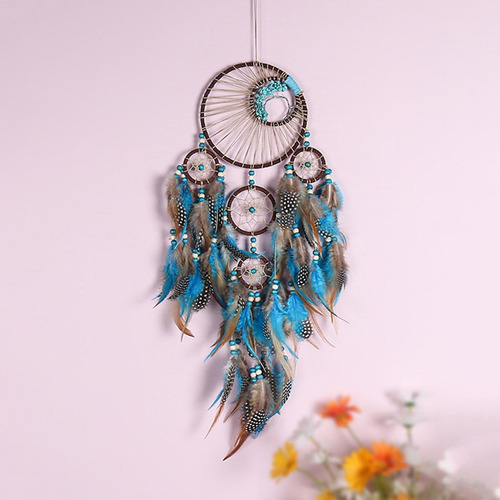 Bohemios Colgantes De Plumas De La Suerte Con Cuentas Colgan