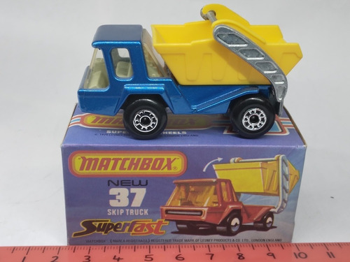 Matchbox N° 37 Camion Volquete Skip  Made In England De 1976