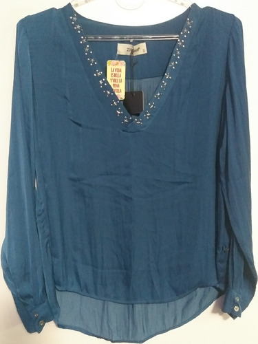 Blusa Camisa Zhoue Con Apliques T: M/42 Nueva Envió Gratis 