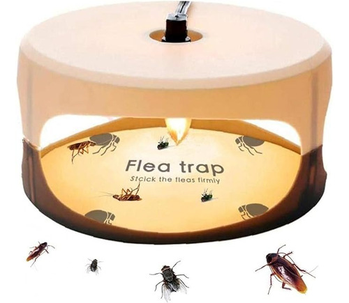 Trampa Para Pulgas Doméstica + Pegatinas Redondas 5 Hojas