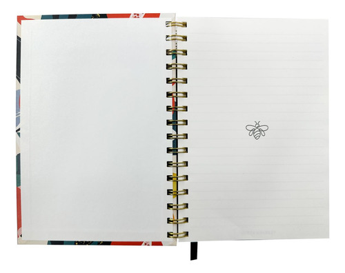 Caderno A5 Magrana Capa Dura 120 Folhas 80g/m Bee Unique Cor Branco