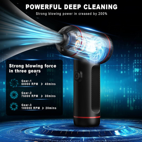 Soplador De Aire Inalámbrico Compressed Air Duster De 10000
