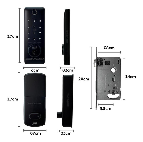 Imagem 5 de 5 de Fechadura Imab D100 Preta Bluetooth Sale Desconto À Vista