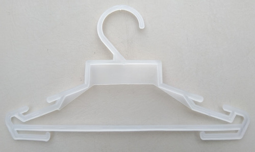Imagen 2 de 4 de Lote 200 Ganchos 25cm Natural Transparente Ropa Bebé Y Perro