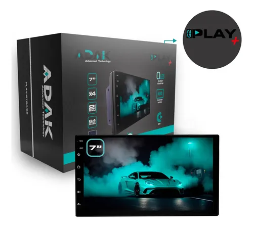 Central Multimídia Adak 7" Android 14 64GB GPS Bluetooth CarPlay QLED