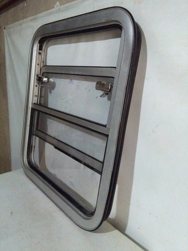 Antigua Ventana Vagón De Tren Ferrocarril De Aluminio (Usado)
