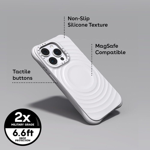Funda De Teléfono Casetify Ripple De Silicona Blanca Para Ip