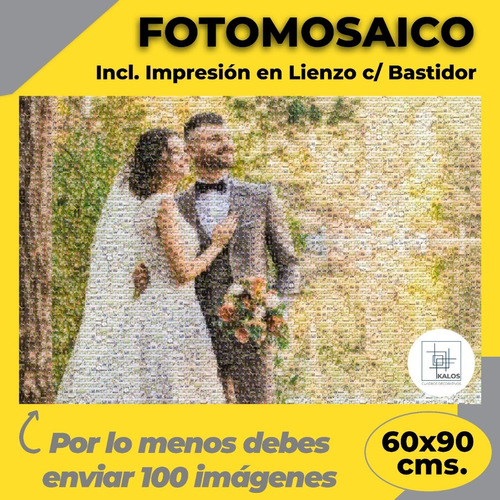 Fotomosaico Impreso En Canva 60x90cm