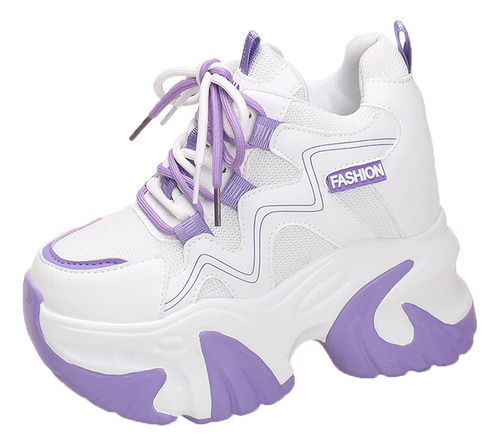 Zapatillas Con Plataforma Para Mujer, Zapatos Deportivos Casuales A La Moda