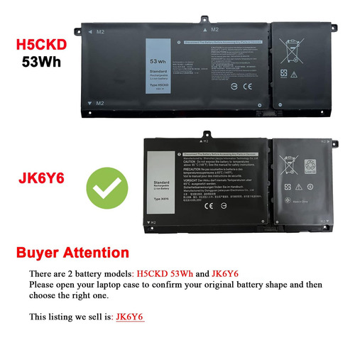 Bateria Jk6y6 Para Dell Vostro Inspiron 5300 Latitude 3410