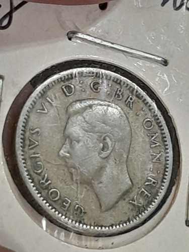 Moneda Inglaterra 6 Pence 1949 Km#862 Ref 586 Libro 3