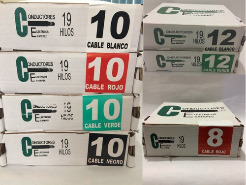 Imagen 1 de 4 de Cable Thw Cal. 8(1) 10(4) 12(2) Rollos De C/u 100 % Cobre 