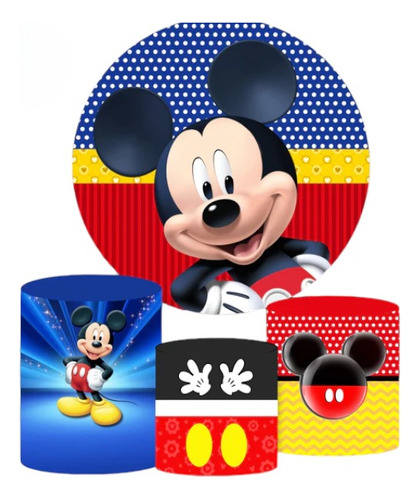 Funda Mickey Amigostela Sublimada Mampara 1.5m Y 3 Cilindros