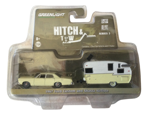 Greenlight Hitch & Tow S5 1967 Ford Custom & Shasta Airflyte