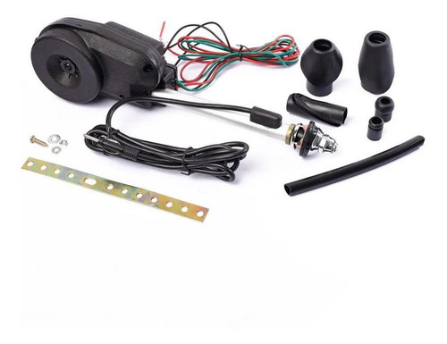 Imagen 4 de 9 de Antena Electrica Automatica Negro Plata Auto 12v Universal