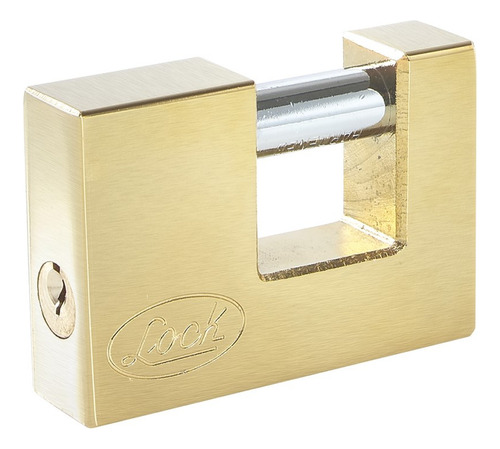 Candado Acero P/ Cortina Llave Estandar 7.5cm Latón Lock Color Amarillo