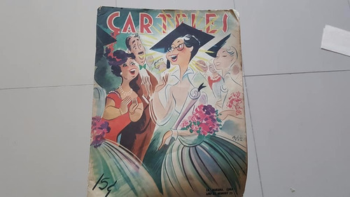 Antigua Revista Carteles Año 32 Numero 25 La Habana Cuba  