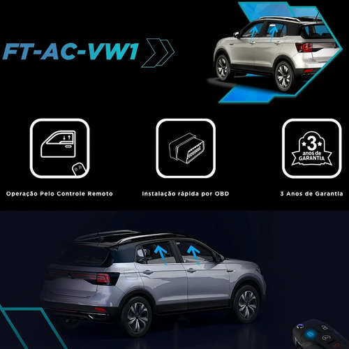Imagem 4 de 4 de Módulo Original Subida Vidro Faaftech Obd T-cross Sense Pcd