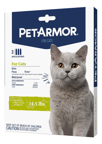 Petarmor Para Gatos, Tratamiento De Pulgas Y Garrapatas Para