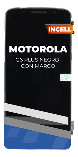 Pantalla Display Lcd Motorola G6 Plus Negro Con Marco