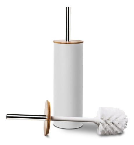 Escobilla Cepillo De Inodoro Con Tapa Madera Bamboo - Sheshu