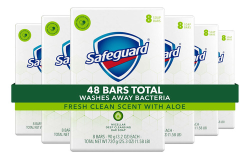 Safeguard Jabn De Barra Desodorante, Elimina Bacterias, Blan