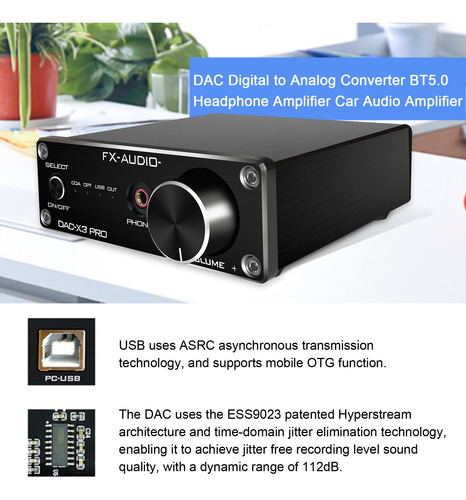 Fx-audio X3pro Dac - Auriculares Convertidores Digitales A A