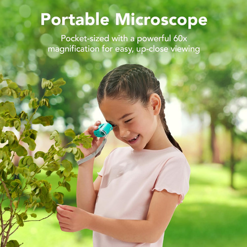 Microscopio Para Niños, Kit De Ciencia Con Aumento 100x A 12