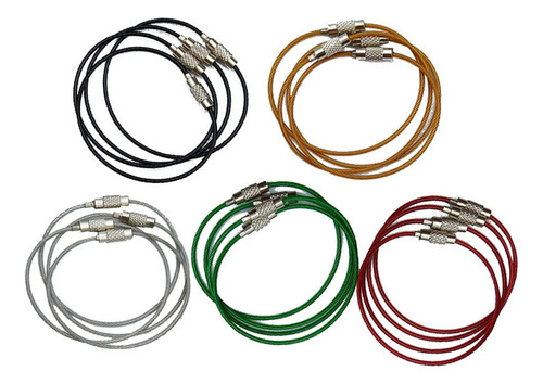 Conjunto De 20 Abraçadeiras Para Chaveiros Com Trava De