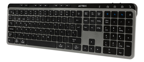 Teclado Multidispositivo Inalámbrico Inspire Krea Ti755 Teclado Gris Oscuro Idioma Español Latinoamérica