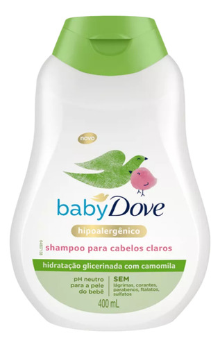 Shampoo Para Cabelos Claros Com Camomila Baby Dove 400ml